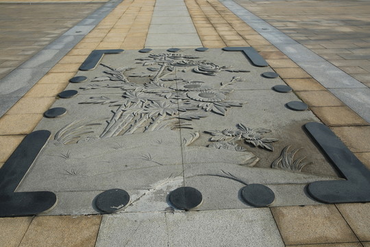 廣場(chǎng)石雕圖案