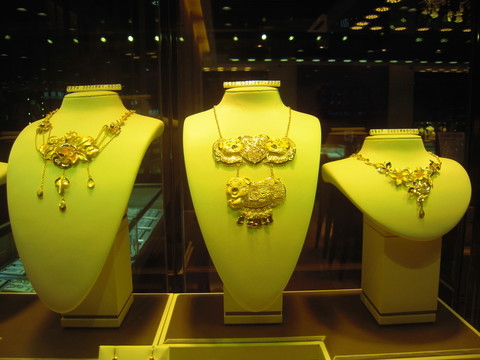 黃金首飾展示