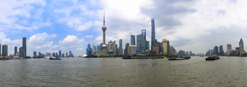 上海陸家嘴全景接片