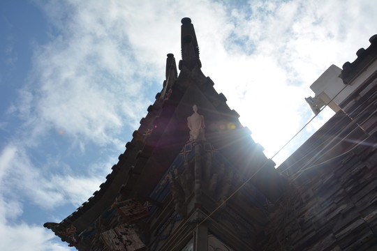 傳統(tǒng)建筑 古代建筑 藍(lán)天 屋檐