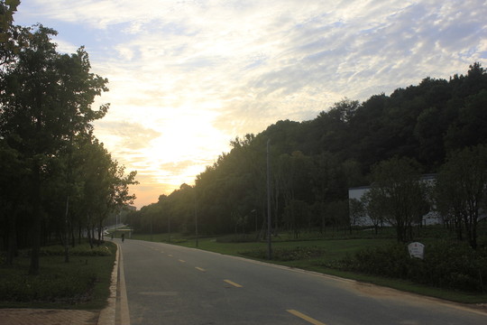 神山公園的晚霞