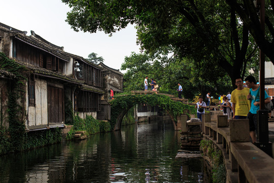 江南水鄉(xiāng)蘇州周莊雙橋