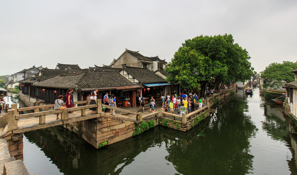 江南水鄉(xiāng)蘇州周莊雙橋