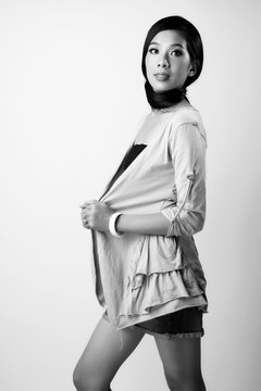 黑白照片美女寫真 人像
