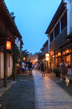 江南水鄉(xiāng)蘇州周莊古鎮(zhèn)夜景