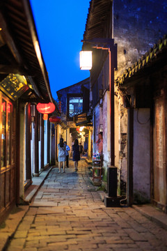 江南水鄉(xiāng)蘇州周莊古鎮(zhèn)夜景