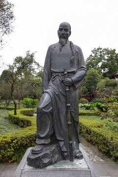 強望泰塑像 清代男子塑像