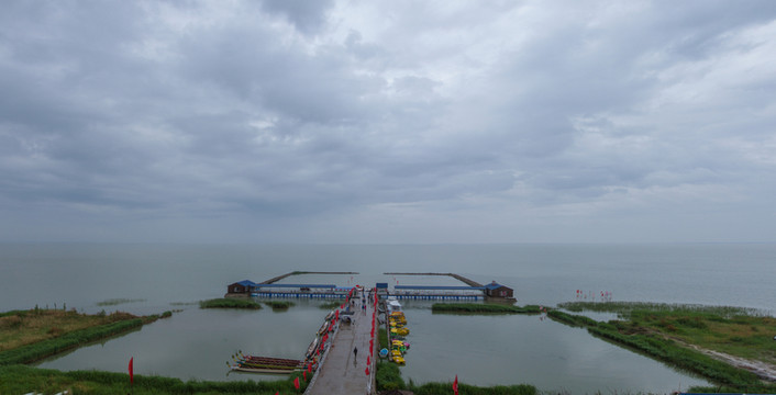 查干湖碼頭遠眺