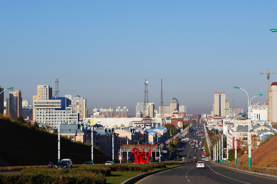 呼倫貝爾市道路街景