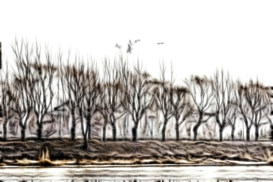 唯美抽象風(fēng)景畫