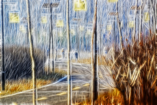 公園抽象畫
