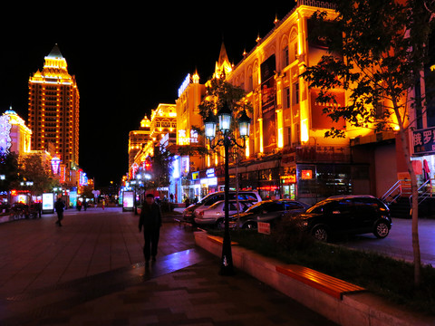 滿洲里城市夜景