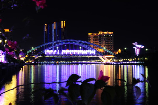 中山岐江河夜景
