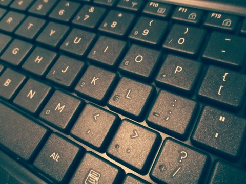 计算机键盘摄影 复古色调