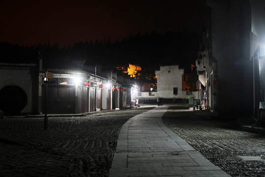 西遞古村夜色