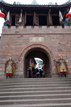 古鎮(zhèn)城門 士兵