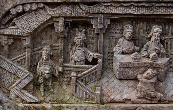 洛帶古鎮(zhèn)石刻