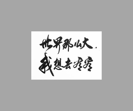 世界那么大我想去看看