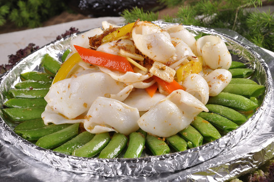 四季豆魷魚