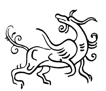 中國古樸龍紋素材