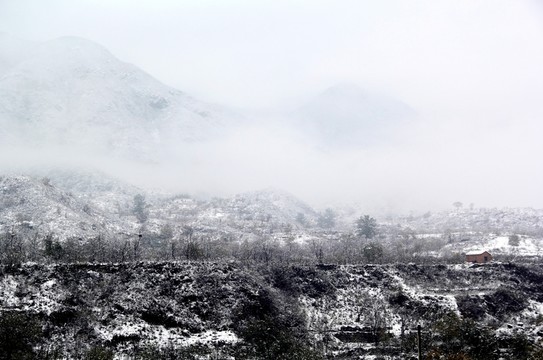水墨山野