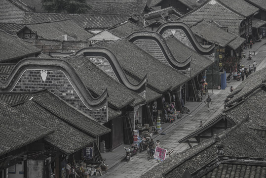 有風(fēng)火墻的老房子