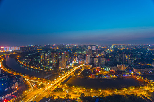 成都九眼橋全景夜景實(shí)拍
