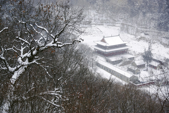 仰天山 文殊寺 雪景