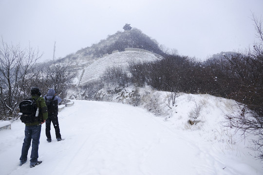 雪中仰天山