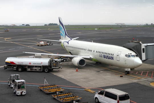 韓國濟州機場的飛機