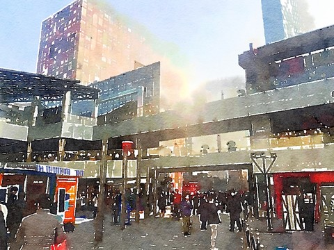 北京三里屯 水彩寫生