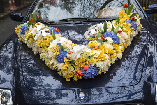 婚車裝飾花