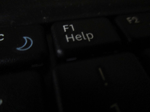 電腦鍵盤F1鍵特寫 計算機鍵盤