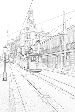 上海老建筑線描（未分層）
