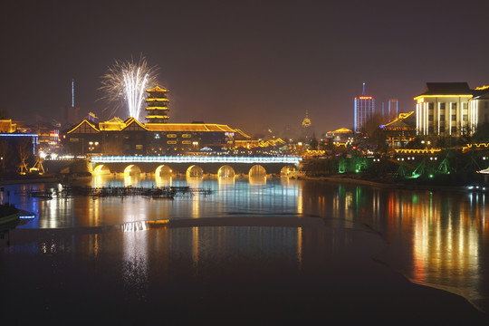 青州 宋城 南陽(yáng)河 元宵夜