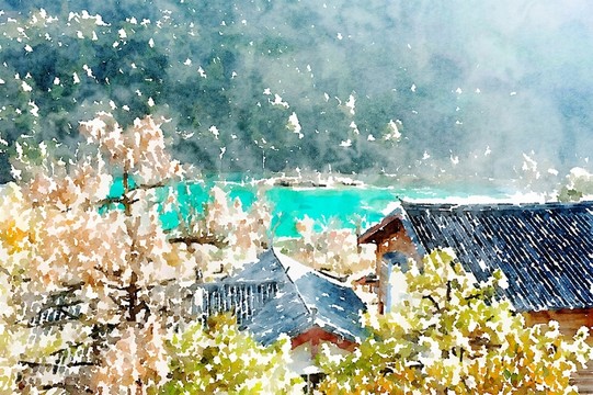 水彩風景畫