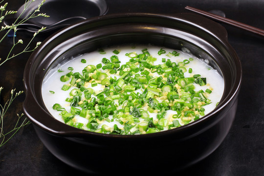 菜心粒粥