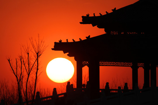 夕陽(yáng)紅 傳統(tǒng)建筑