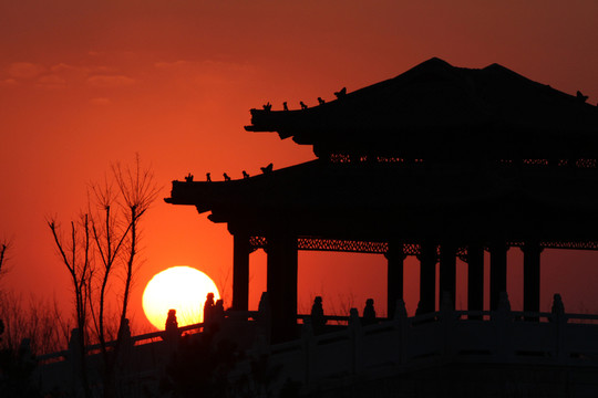 夕陽紅 傳統(tǒng)建筑
