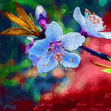 桃花裝飾畫