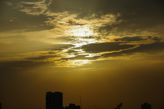 城市的上空