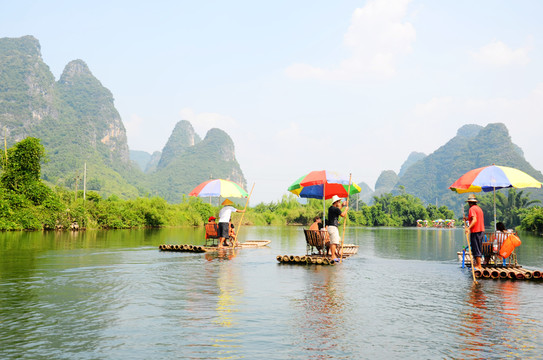漓江遇龍河景色