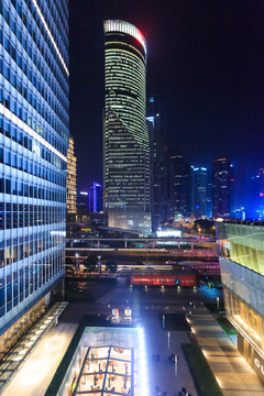 上海浦東建筑夜景