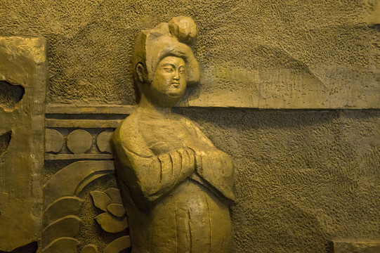 古代仕女浮雕