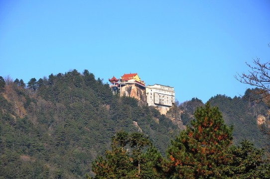 九華山風(fēng)光 寺廟