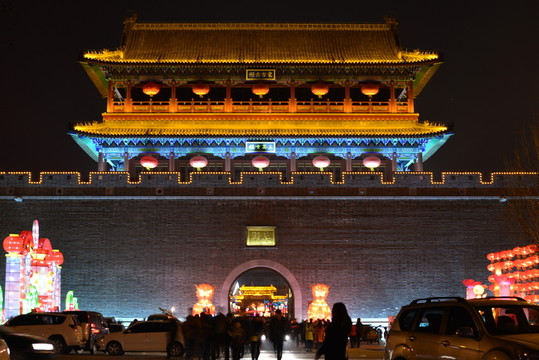 古城 古城夜景 古建筑 燈火