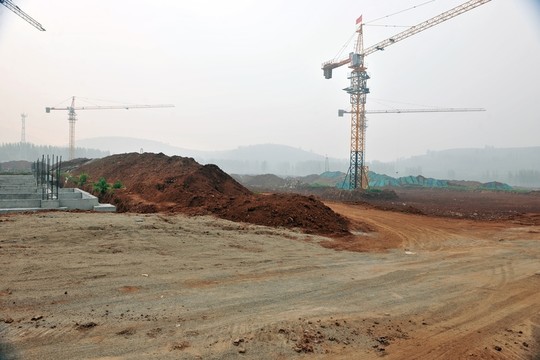 工地施工  樓房建設(shè)