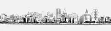 上海外灘建筑線描（未分層）