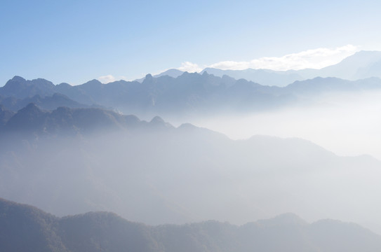 秦嶺南五臺景區(qū)主峰