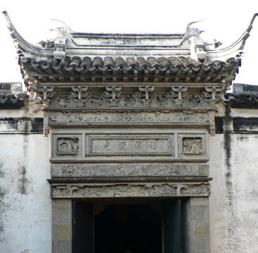 周莊古建筑門頭特寫